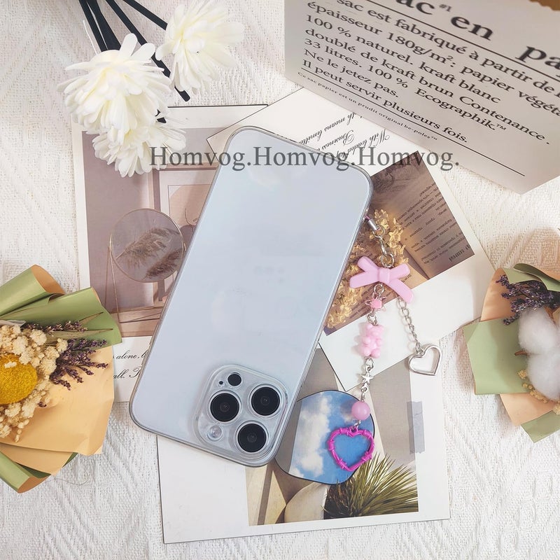 cioatu 1-4PCS Cute Phone Charms Aesthetic Y2K Cell Phone Charms Strap Pink Strawberry Butterfly Star PhoneCharm Y2K Accessories for Bag Keychain Airpods Camera Pendants Decor - Image 5